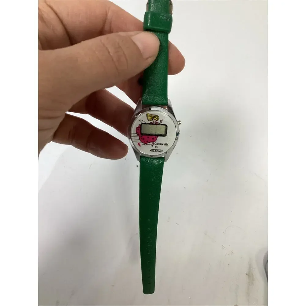 Set Of 2 Cinderella Nelsonic Children’s Watches - Vintage - Untested